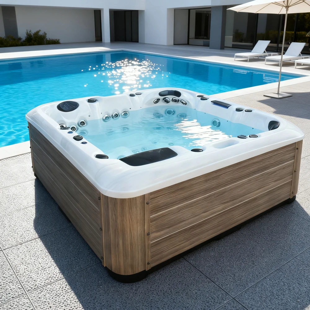 Outdoor Power For Hot Tub - Sunrans Acrylic Spa Tubs 64pcs Powerful