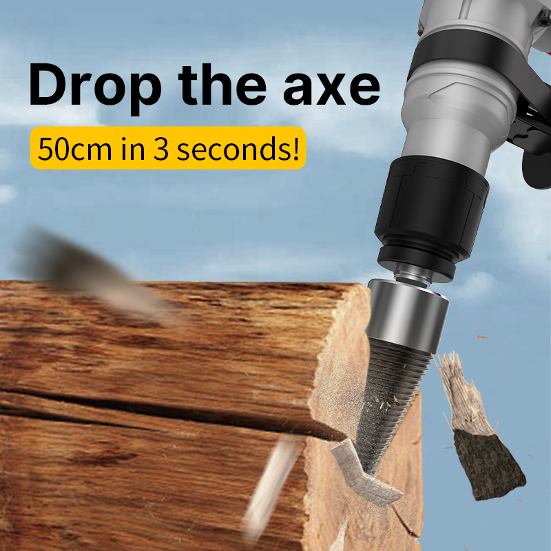 Log Splitter Electric - HUHAO Wood Splitter Firewood Drill Bit
