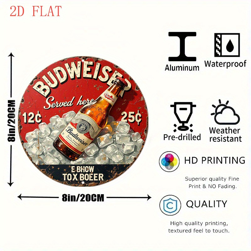 1pc Vintage Beer Logo Metal Wa - đánh giá và giá Outdoor Power Bar