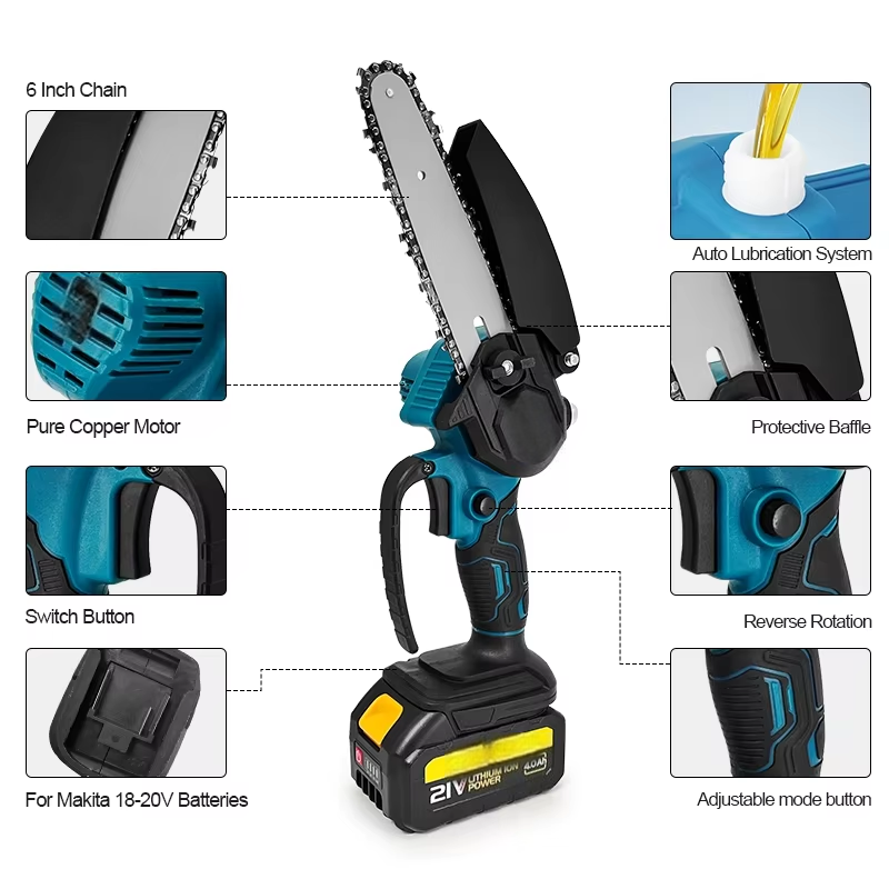 1700RPM 6 Inch Mini Li-Ion Ele - đánh giá và giá Pole Saw Cordless
