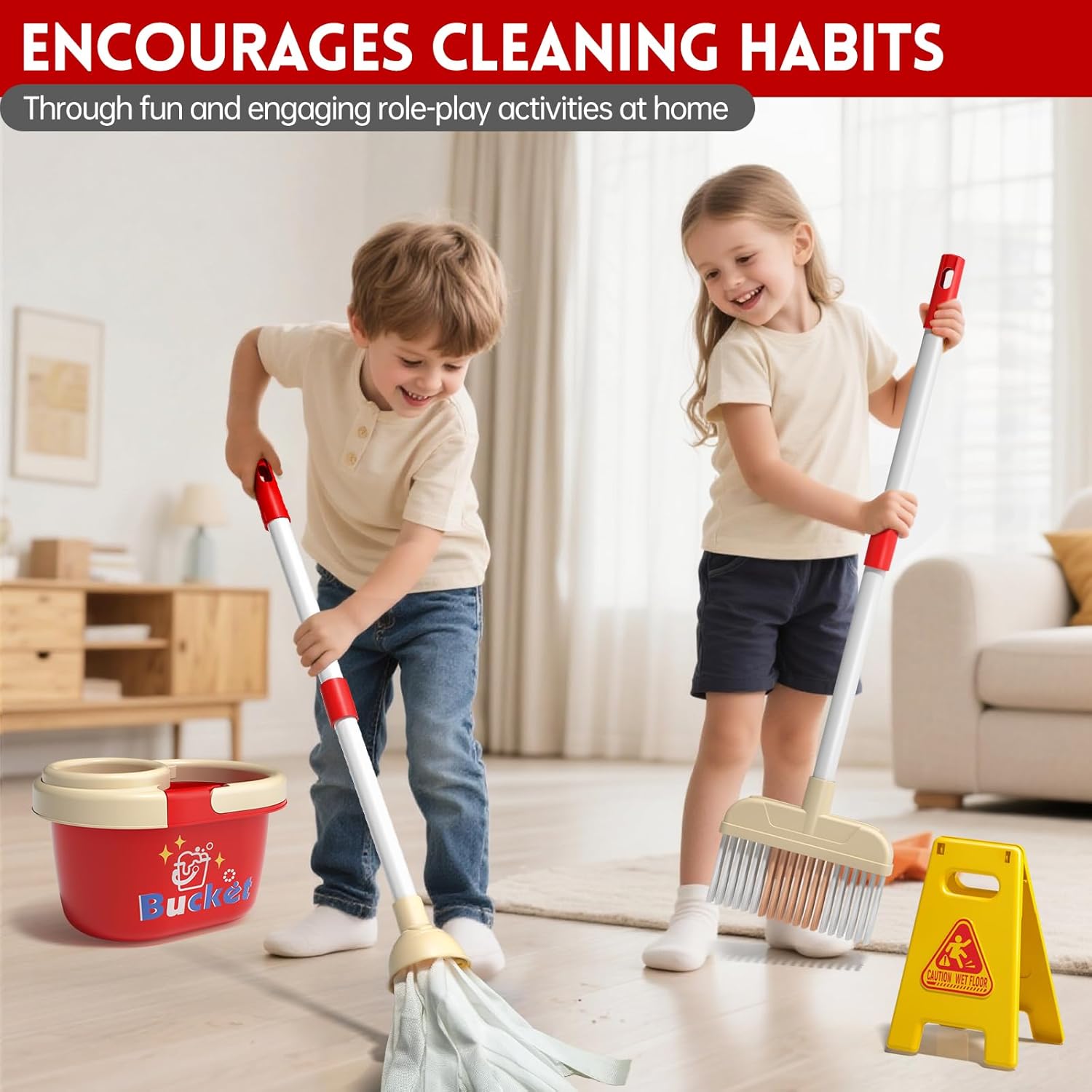 Kids Cleaning Toy Set Housekee - đánh giá và giá Outdoor Power Broom