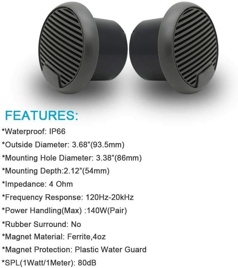 Herdio 2PCS 3'' Bluetooth Mari - đánh giá và giá Outdoor Power For Hot Tub