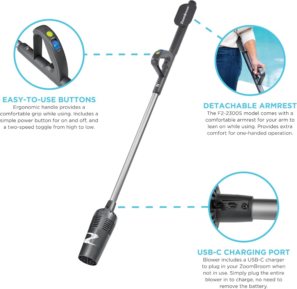 Lightweight Air Broom with Erg - đánh giá và giá Outdoor Power Broom