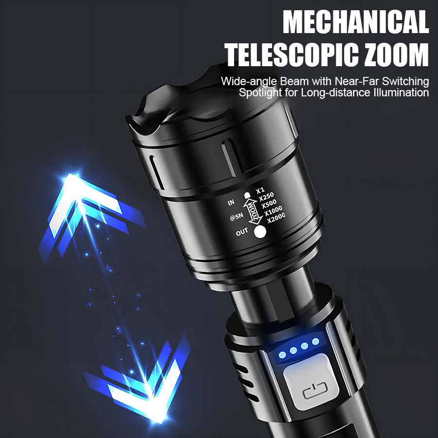 High Power P50 LED Flashlight  - đánh giá và giá Outdoor Power Supply