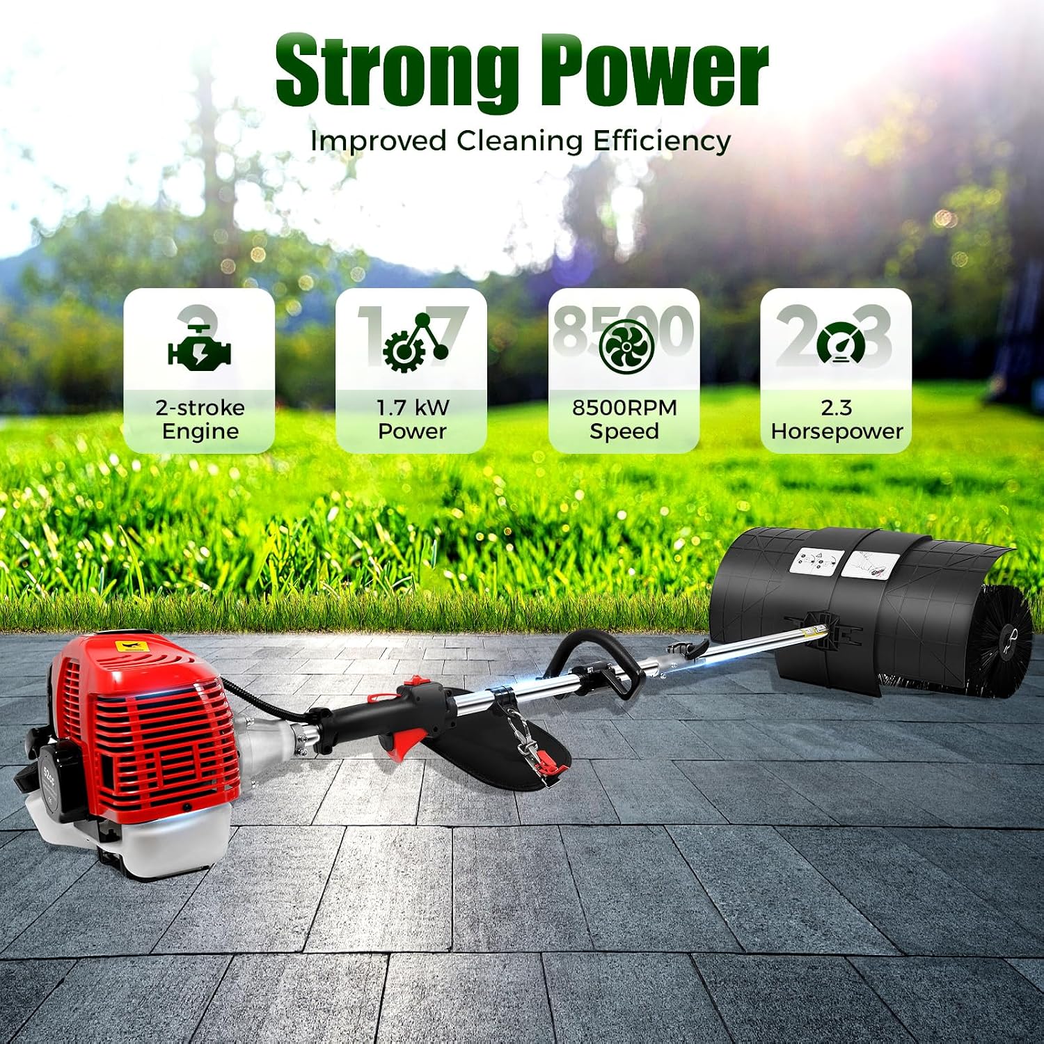 Gas Handheld Sweeper,Outdoor H - đánh giá và giá Outdoor Power Broom
