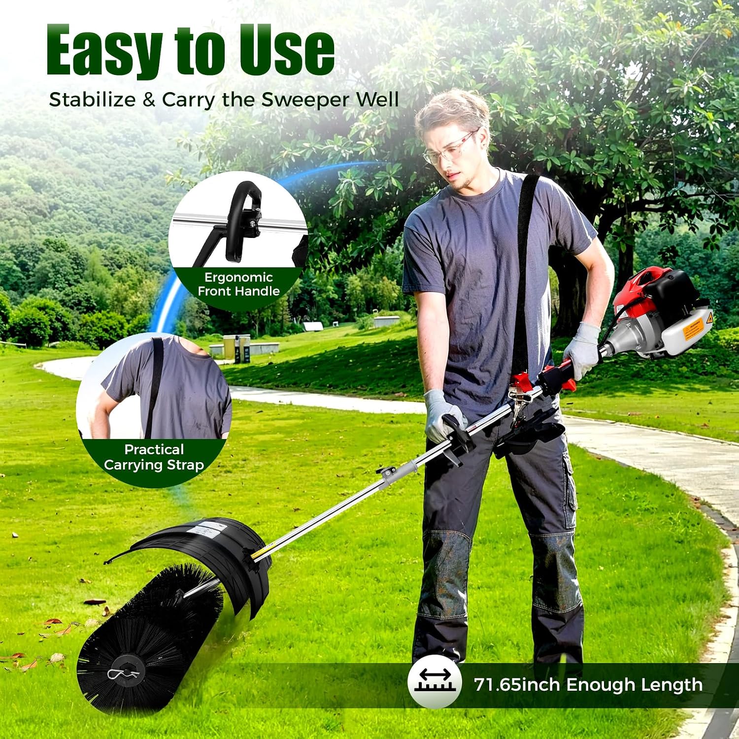 Gas Handheld Sweeper,Outdoor H - đánh giá và giá Outdoor Power Broom