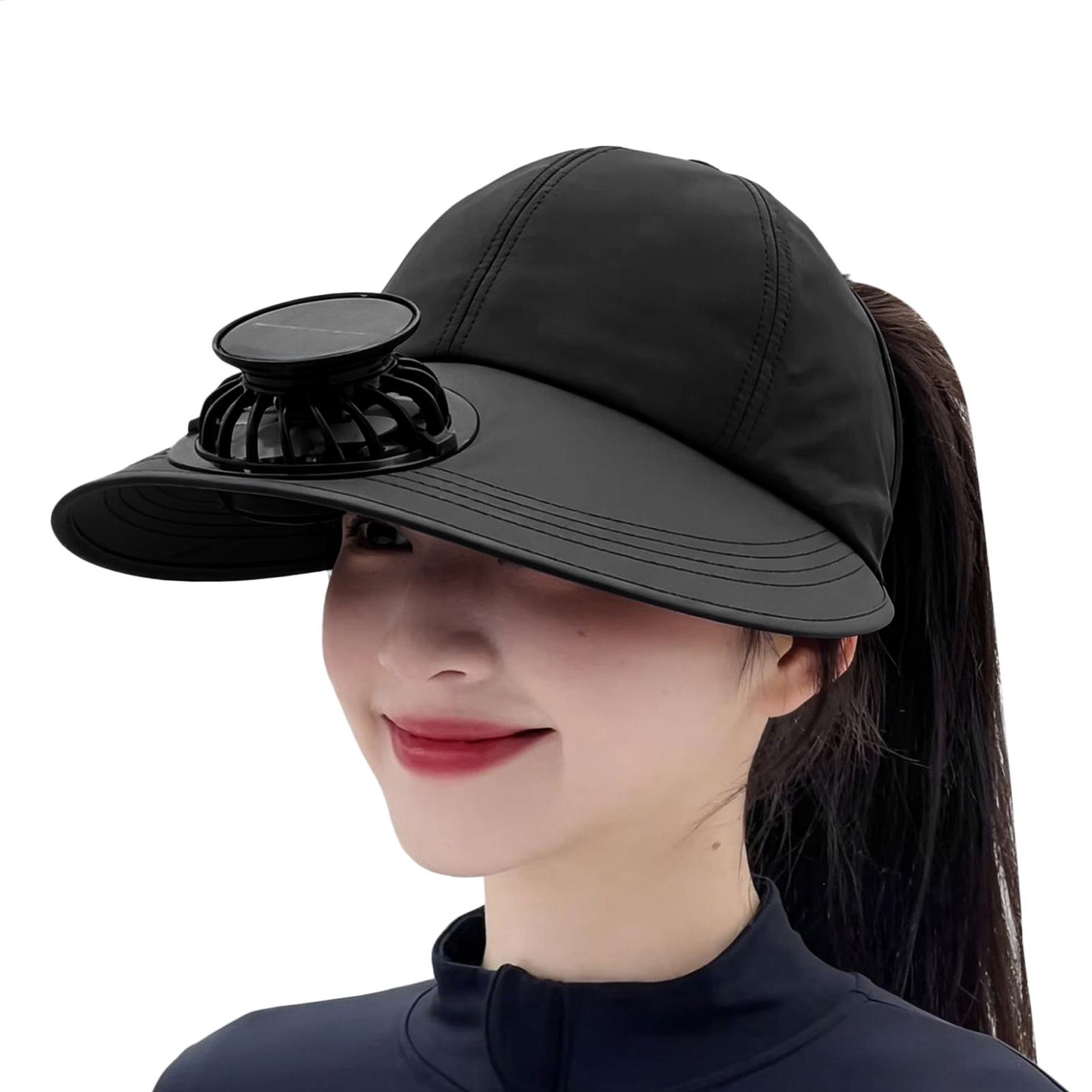 Solar-Powered Charging Fan Cap - đánh giá và giá Outdoor Power Block