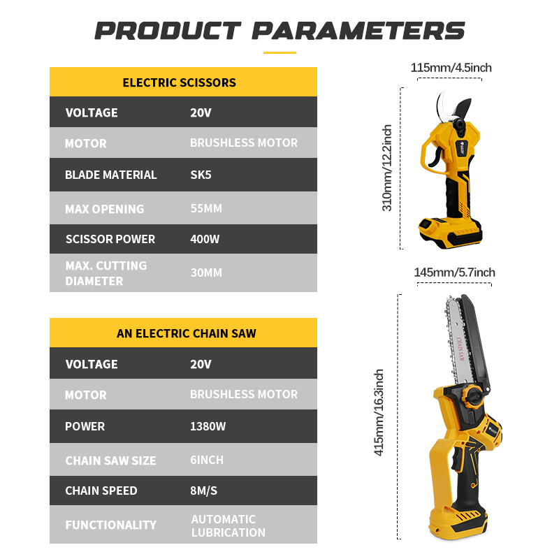 Brushless 6 Inch Electric Chai - đánh giá và giá Pole Saw Cordless