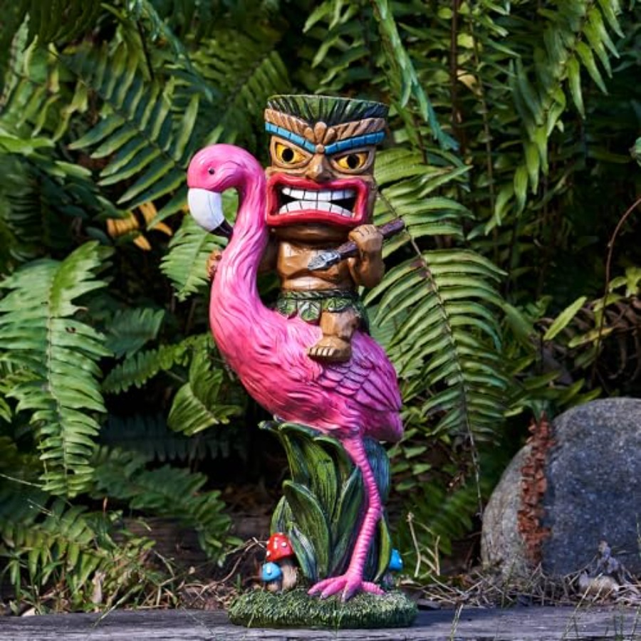 Solar Tiki Statue - Outdoor St - đánh giá và giá Outdoor Power Bar