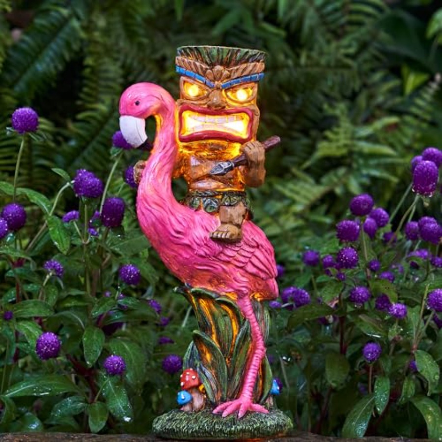 Solar Tiki Statue - Outdoor St - đánh giá và giá Outdoor Power Bar