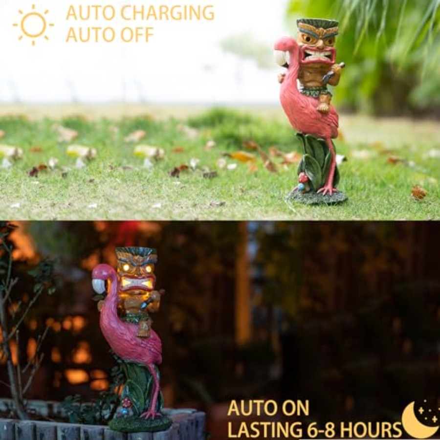 Solar Tiki Statue - Outdoor St - đánh giá và giá Outdoor Power Bar